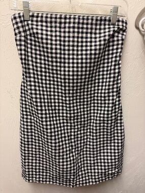 Abercrombie Gingham Strapless Dress